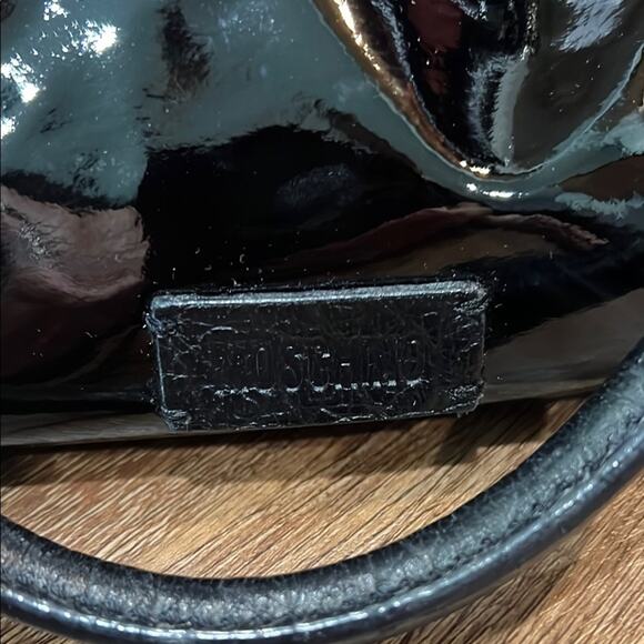 Moschino Black Satchel with Glossy Finish and Gold Hardware - Picture 7 of 14